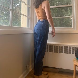 Dark wash high waisted lee jeans